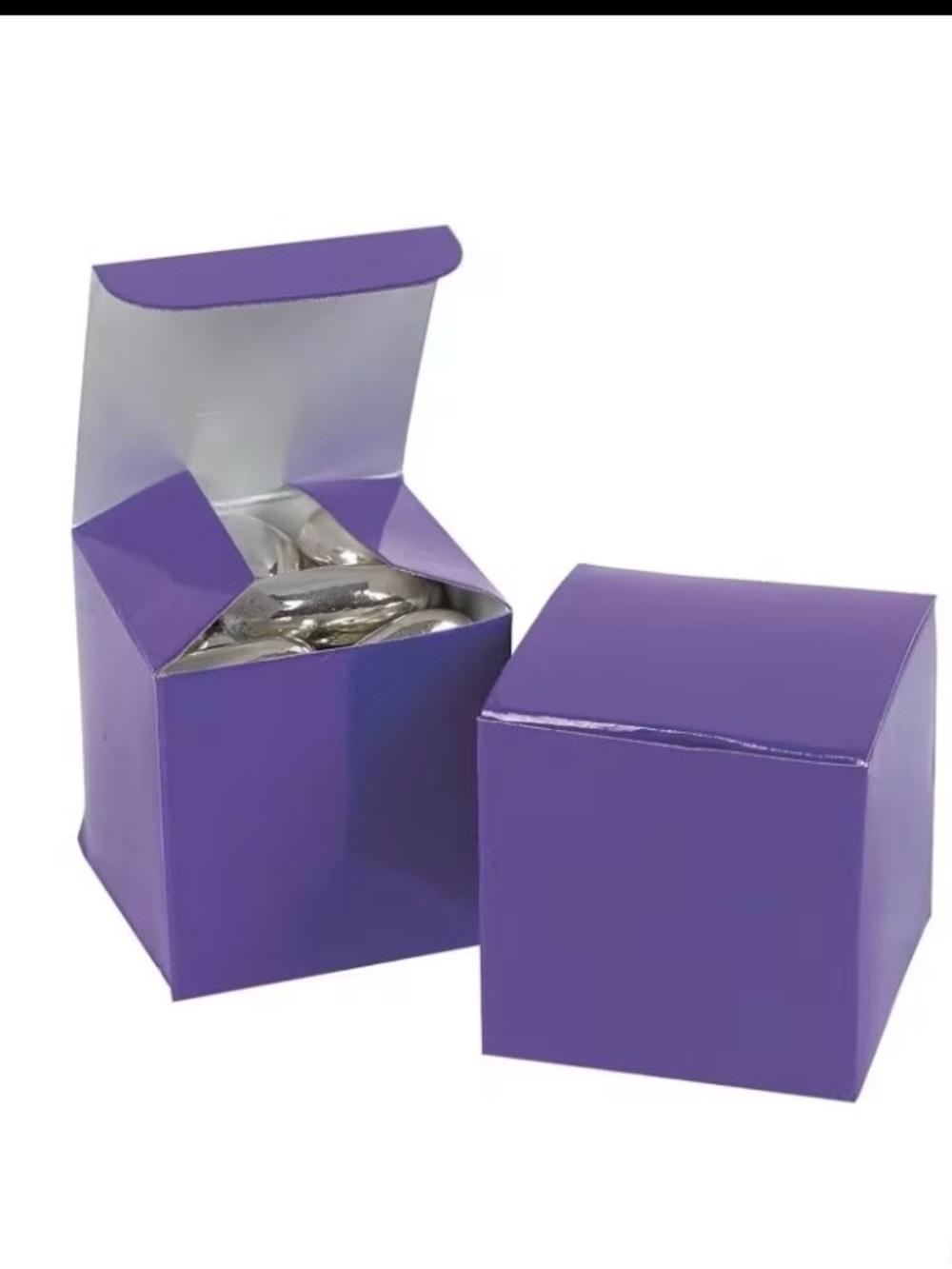 Mini Favor Boxes, 2x2x2 Purple, NWT - 24 Pc